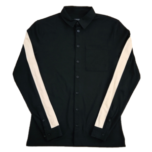 boohooMAN Black With Tan Button-Up Shirt